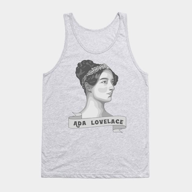 Ada Lovelace Portrait Tank Top by Slightly Unhinged